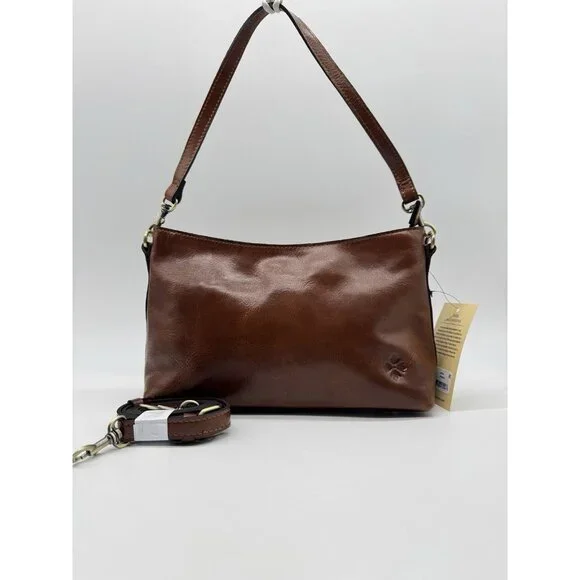 Elegant Brown Leather Shoulder Bag - Picture 10 of 13
